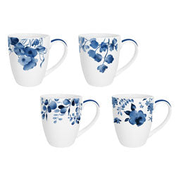 MUG BOMBE 340ML FLORES AZULES