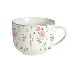 MUG 390ML FLORES ROSA