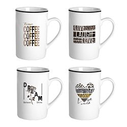 MUG RECTO 340ML COFFEE ANIMAL PRINT