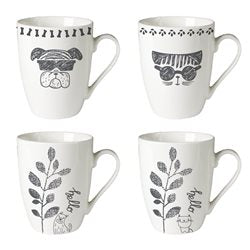 MUG BOMBE 340ML GATO Y PERRO/BLANCO Y GRIS