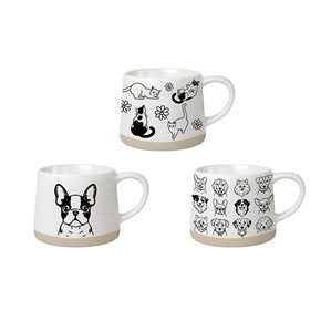 MUG GLOBO 360 ML BICOLOR PETS
