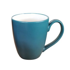 MUG BOMBE 360 ML TURQUOISE/WHITE