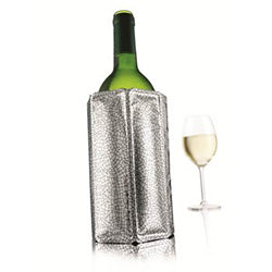 ENFRIADOR DE VINO  PLATA C/LINEAS NEGRAS VACU VIN