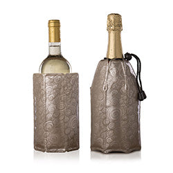 SET X2PCS ENFRIADOR VINO+CHAMPAGNE PLATINO VACUVIN