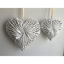 CORAZON BLANCO MATERIAL NATURAL 30X8 CM