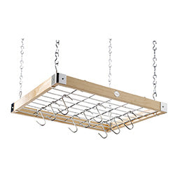 RACK GANCHERA P/ TECHO MADERA NATURAL. 60X50X5CM