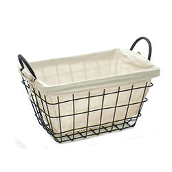 CESTO METAL HIERRO GRANDE C/ ASAS ALTO 42X28X27 CM