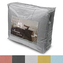 SET ACOLCHADO TWIN COLOR LISO + FUNDA 160X220 CM