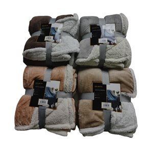 MANTA REVERSIBLE FLANNEL/SHERPA 127X152CM SURTIDO