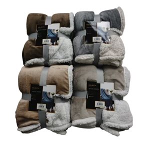 MANTA REVERSIBLE FLANNEL/SHERPA 150X200CM SURTIDO