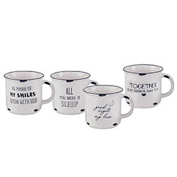 MUG RECTO 370 ML "FRASES" BLANCO Y NEGRO