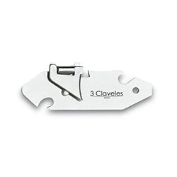 ABRELATA 8CM NIQUEL 3 CLAVELES