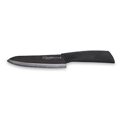 CUCHILLO SANTOKU 15CM CERAMIC NEGRO 3 CLAVELES
