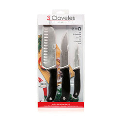 SET 3 PIEZAS COCINA VERD/CHEF/SANTOKU EVO 3 CLAVELES