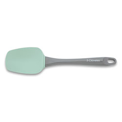 CUCHARA SILICONA VERDE AGUA 3 CLAVELES 25.5CM