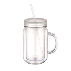 JARRA PLASTICA 590ML CUERPO Y TAPA TRANSPARENTE