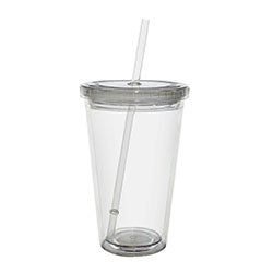 VASO PLASTICO 470ML CUERPO Y TAPA TRANSPARENTE