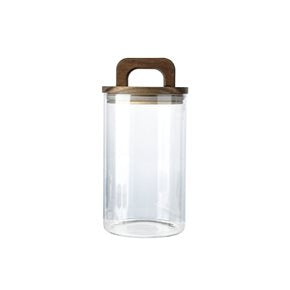 RECIPIENTE BORO 1L TAPA MADERA ACACIA D10XH20.6CM