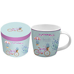 MUG BOMBE 355ML EN CAJA DE REGALO  ROMANTIC BIKE