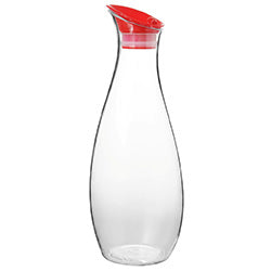 JARRA 1.5L/11.5X11X30CM ACRILICO C/TAPA ROJA