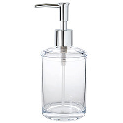 DISPENSADOR JABON 320ml ACRILICO TRANSP. D7.7XH17CM