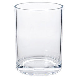 VASO 290ml ACRILICO TRANSPARENTE. D7.7XH10.5CM