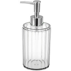 DISPENSADOR JABON FACETADO 320ML/D7XH18CM ACRILICO