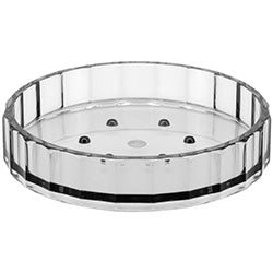 JABONERA FACETADA D11XH2.3CM ACRILICO TRANSPARENTE