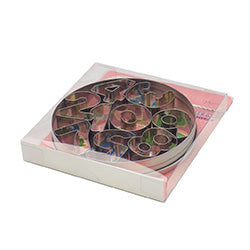 SET 9 PCS CORTANTE P/ GALLETA METAL EN CAJA NUMERO