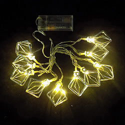 GUIA LED X10 GEOMETRICOS METAL PLATEADO H4X4CM