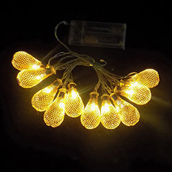 GUIA LED X10 LAGRIMAS METAL COBRIZAS. H5X2CM