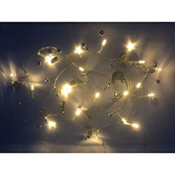 GUIA LED X10 PERLAS Y LUNAS PLATEADO