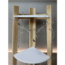 GUIA LED X10 PERLAS Y LUNAS PLATEADO