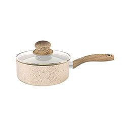 CACEROLA ANTIADHERENTE 2L APTO INDUCCION BEIGE. 18X8CM