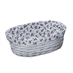 CESTA OVAL FLORES GDE H13 39X30CM