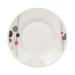 PLATO HONDO 20 CM CIRCULOS Y RAYAS VERTICALES