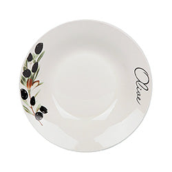 PLATO HONDO PORCELANA 20CM OLIVE