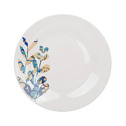 PLATO LLANO 23CM HOJAS TURQUESA