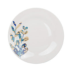 PLATO POSTRE 19CM HOJAS TURQUESA