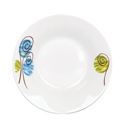 PLATO HONDO PORCELANA 20CM CIRCULOS