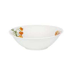 ENSALADERA PORCELANA D23CM FLORES NARANJA