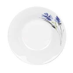 PLATO HONDO PORCELANA 20CM FLORES AZULES