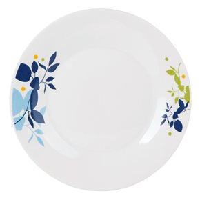 PLATO LLANO 23CM RAMITAS AZUL/CELESTE/VERDE
