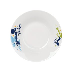 PLATO HONDO 20CM RAMITAS AZUL/CELESTE/VERDE