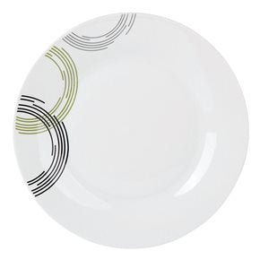 PLATO LLANO 23CM CIRCULOS GRISES
