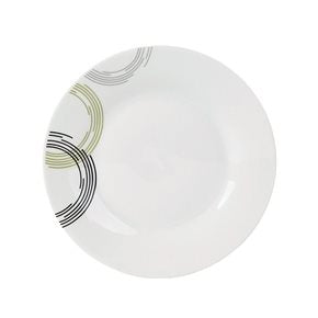 PLATO POSTRE 19CM CIRCULOS GRISES