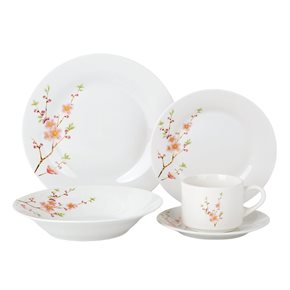 JUEGO DE VAJILLA 20PZAS RAMA FLOR JAPONESA