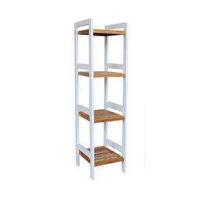 ESTANTERIA 4 TABLAS 32X32X108 CM BAMBOO CON BLANCO
