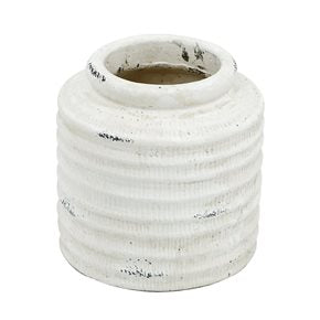 FLORERO ANILLOS 14.5x14.5x15CM BLANCO