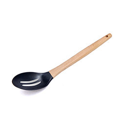 CUCHARA RANURADA L31X6.3CM NYLON MANGO RUBBER WOOD